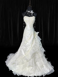 Wedding Dresses Strapless Drop Waist 1950s 1940s Mermaid Strapless Lace With Appliques White Petite/Plus Size Bridal Gown For Women HZ0311