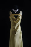 Vintage Prom Dresses 90s Formal Mermaid V Neck Green Silk Satin Mid Length Party Gowns Prom Dresses HZ0311