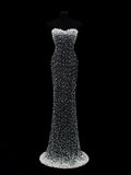 Affordable Sequin 1950s Formal Mermaid Sweetheart With Beaded Pearls Style Impress Long Prom Dresses Party Formal Gowns HZ0311