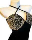 Unique Mermaid Halter Back With Split Side Beaded Bodice For Women Long Prom Dress 20th Birthday Gowns HZ0311