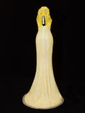 Modest Prom Dress Aesthetic Mermaid High Neck Yellow Lace With Train Style Impress Chiffon Long Prom Dresses Party Formal Gowns HZ0311