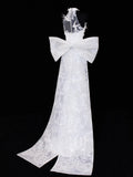 Princess Wedding Gowns Dresses Elegant Modest for Bride Mermaid High Neck White Petite/Plus Size Bridal Gowns For Women HZ0311