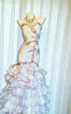 Unique Mermaid Sweetheart White With Lace 90s Beads For Women Party Dresses Long Prom Dress 20th Birthday Gowns HZ0311