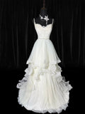 Ethereal Wedding Gowns Brides Dresses Ball Gown Spaghetti Strap For Bride Tulle White Petite/Plus Size Bridal Gown With Lace For Women HZ0311