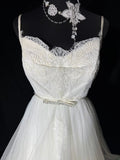 Ethereal Wedding Gowns Brides Dresses Ball Gown Spaghetti Strap For Bride Tulle White Petite/Plus Size Bridal Gown With Lace For Women HZ0311