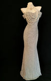 Vintage 90s Mermaid Off The Shoulder Gray Lace For Women Party Dresses Long Prom Dress 20th Birthday Gowns HZ0311