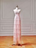 Chic Prom Dresses Aesthetic A Line Strapless Pink With Pleated Beads Inspo Impress Long Party Formal Gown For Teenagers High Schools HZ0311