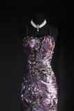 Vintage 90s Prom Dresses Women Mermaid Spaghetti Straps Dusty Grape Taffeta Long Formal Dance Evening Party Gowns HZ0311