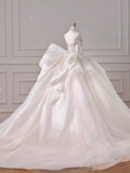Romantic Long Wedding Dresses Ball Gown Sweetheart Tulle Lace Pleated Wedding Dress Style For Brides Fitted With Long Sleeves Bridal Gowns HZ0311