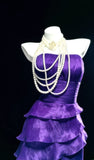 Vintage Sheath Strapless Purple Layered For Women Long Prom Dresses Senior High School 21st Birthday Outfits HZ0311