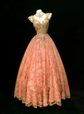Vintage Ball Gown Sweetheart Sequin With Appliques Long Quinceanera Dresses Sweet 15 16 Birthday Outfits HZ0311