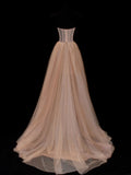 Modest Prom Dress Aesthetic Ball Gowns Sweetheart Tulle Pink Style Impress Long Prom Dresses Party Formal Gown HZ0311