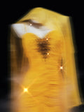 Vintage 1950s Mermaid Spaghetti Strap Yellow Chiffon With Scarf For Women Long Prom Dress Birthday Gowns HZ0311