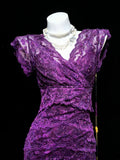 Sexy Sheath V Neck Grape Lace Sleeveless For Women Long Prom Dresses Senior High School 21st Birthday Outfits HZ0311