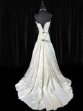 Rustic Long Wedding Gowns 70s Unique Dresses Mermaid Sweetheart Bohemian Style for Bride With Lace Corset Fitted Petite/Plus Size Bridal Gown HZ0311