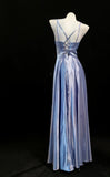 Simple A line Spaghetti Strap Lilac With Scarf For Women Long Prom Dress Birthday Gowns HZ0311