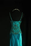 Vintage Prom Dresses 90s Formal Mermaid V Neck Silk Satin With Beadings Long Party Gowns Prom Dresses HZ0311