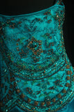 Vintage Prom Dresses 90s Formal Mermaid V Neck Silk Satin With Beadings Long Party Gowns Prom Dresses HZ0311