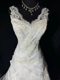 Rustic Long Wedding Gowns 70s Unique Ball Gown V Neckline Bohemian Style for Bride With Lace Fitted Petite/Plus Size Bridal Gown HZ0311