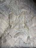 Rustic Long Wedding Gowns 70s Unique Ball Gown V Neckline Bohemian Style for Bride With Lace Fitted Petite/Plus Size Bridal Gown HZ0311