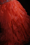 Vintage Mermaid Sweetheart Red Long Party Dress With Tulle Beads 1950s Retro Classy Birthday Dinner Prom Dress HZ0311