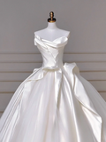 Timeless Wedding Dresses Ball Gown Strapless Satin Tulle Pleated Brides Dress Style For Brides With Pleated Corset Fitted Long Bridal Gowns HZ0311