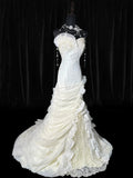 Timeless Long Wedding Gowns 70s Ideas Classy Dresses Mermaid Sweetheart Bohemian Style for Bride With Lace Corset Fitted Petite/Plus Size Bridal Gown HZ0311