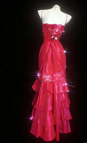 Retro Classy Mermaid Sweetheart Red Satin Sleeveless For Women Long Prom Dresses Senior High School 21st Birthday Outfits HZ0311
