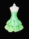 Vintage Ball Gown Sweetheart Green Taffeta Hoco Gowns Short 16th Birthday Dress Homecoming Dresses Cocktail Gown HZ0311