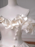 Timeless Wedding Dresses Ball Gown Off The Shoulder Satin Ruffles Brides Dress Style For Brides With Pleated Corset Fitted Long Bridal Gowns HZ0311