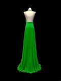 Modest A line Halter Green Chiffon Pleated Chiffon Backless Long Evening Dresses Inspo Senior Night Dance Prom Dress HZ0311