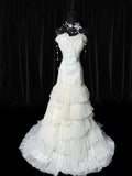 Dream Long Wedding Gowns 70s Unique Dresses Mermaid Sweetheart Bohemian Style for Bride With Lace Fitted Petite/Plus Size Bridal Dress HZ0311