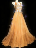 Retro Classy Ball Gown Sweetheart Orange Tulle Sleeveless For Women Long Prom Dresses Senior High School 21st Birthday Outfits HZ0311