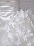 Timeless Wedding Dresses Ball Gown Strapless Satin Tulle Pleated Brides Dress Style For Brides With Corset Fitted Long Bridal Gowns HZ0311