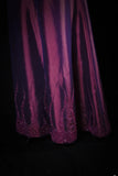 Vintage Mermaid Sweetheart Grape Taffeta Long Party Dress With Beads 1950s Retro Classy Birthday Dinner Prom Dress HZ0311