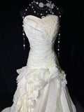 Dream Long Wedding Gowns 50s Vintage Dresses Mermaid Sweetheart Bohemian Style for Bride With Lace Fitted Bridal Dress HZ0311
