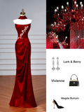 Sexy Senior Prom Dresses High Schools Inspiration Mermaid Strapless Burgundy Satin Semi Formal Grad Long Prom Dresses HZ0311