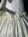 Vintage Long Wedding Gowns 1960s Dresses Ball Gown Strapless Style for Bride With Pleated Lace Train White Bridal Gown HZ0311
