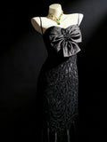 Retro 1950s Mermaid Spaghetti Strap Navy Blue With Lace Bodice For Women Long Prom Dress Birthday Gowns HZ0311