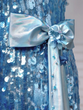 Glitter Sheath Strapless Blue Sequins Long Formal Fancy Prom Evening Dress Dinner Outfits Party Gowns For Teens HZ0311