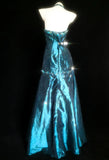 Classy Mermaid Halter Blue Taffeta With Beaded Bodice Sleeveless Long Prom Dresses Inspo For Senior Teens Birthday Outfits HZ0311