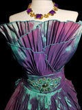 Vintage Ball Gown Strapless Grape Taffeta Hoco Gowns Short 16th Birthday Dress Homecoming Dresses Cocktail Gown HZ0311
