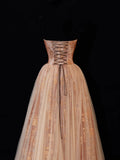 Affordable A Line 1950s Formal Sweetheart Sequins With Beads Style Impress Long Prom Dresses Party Gowns HZ0311