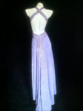 Retro 1950s Mermaid Halter Lilac With Beaded Bodice For Women Long Prom Dress Birthday Gowns HZ0311