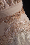 Women's Cocktail Party Gowns 90s A line V Neck Lace With Beads Long Graduation Dinner Outfits Prom Dresses HZ0311