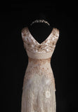 Women's Cocktail Party Gowns 90s A line V Neck Lace With Beads Long Graduation Dinner Outfits Prom Dresses HZ0311