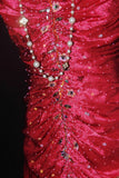 Charming Mermaid Halter Hot Pink Satin Sleeveless Long Prom Dresses Party Formal Gowns HZ0311
