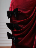 Classy Mermaid Spaghetti Straps Burgundy With Sleeves Long Formal Prom Dresses Dance Night Outfits Party Gowns HZ0311