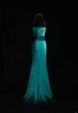Vintage 1950s Formal Mermaid Halter Dark Green Satin Sleeveless Long Prom Dresses Party Formal Gowns HZ0311