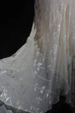 Chic Mermaid Cowl Neck White Lace High Low Chiffon With Beads Long Party Formal Women Prom Dresses HZ0311